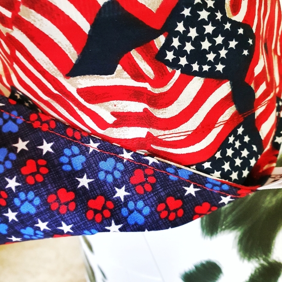 3 for $15* Patriotic Over The Collar Dog Bandana - Picture 5 of 10